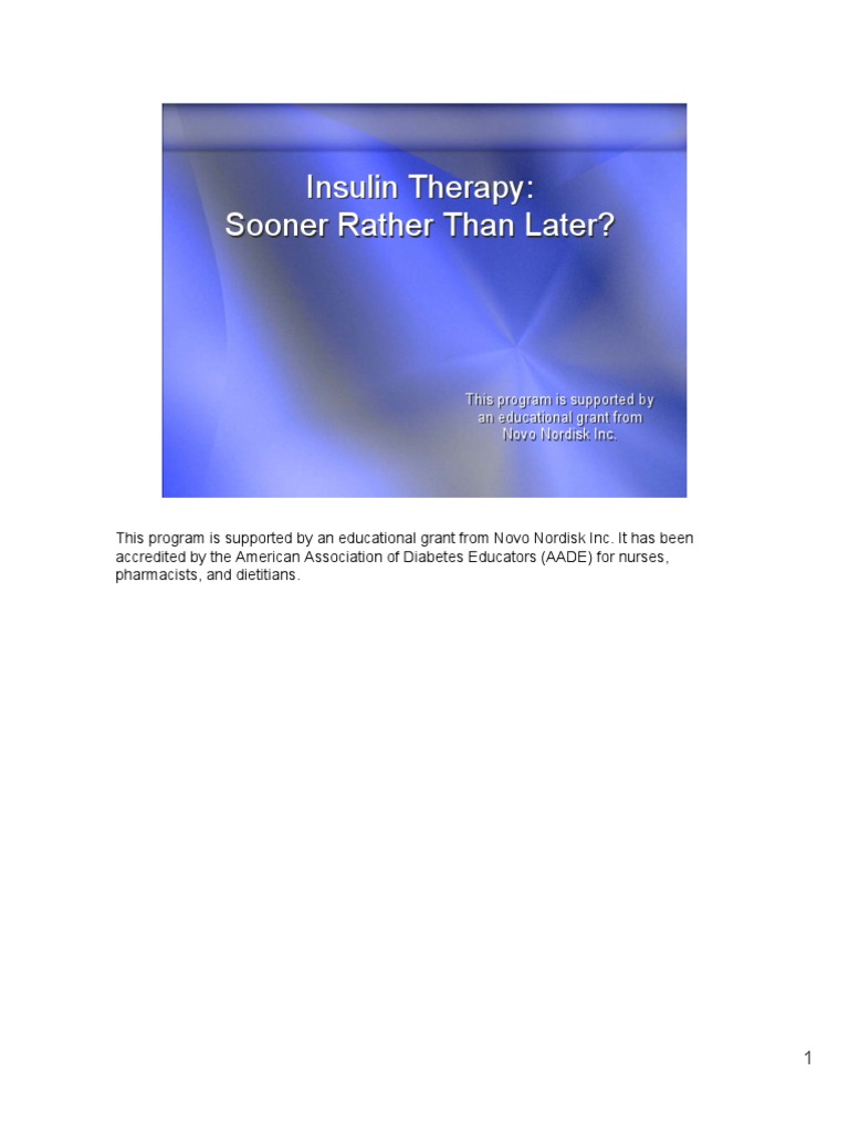 Insulin Therapy | PDF | Diabetes Management | Glycated Hemoglobin