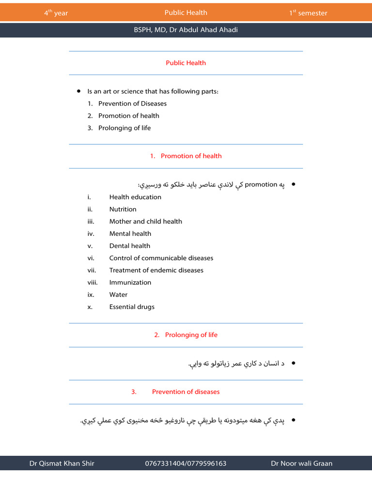 Public Health New Note For Final | PDF | Hypertension | Blood Pressure