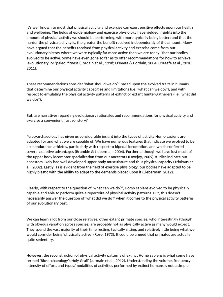 Physical Activity Pdf