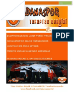 ADANASPOR Taraftar Dergisi | Sayı 2 | OCAK 2012