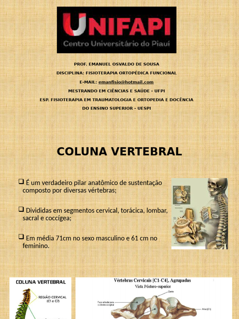 Patologias da Coluna Vertebral | PDF | Skeletal System | Wellness
