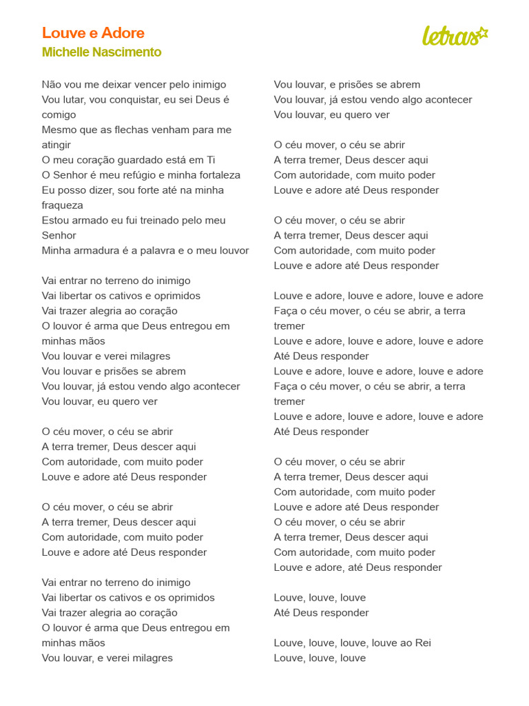 LOUVE E ADORE - Michelle Nascimento (Impressão) | PDF