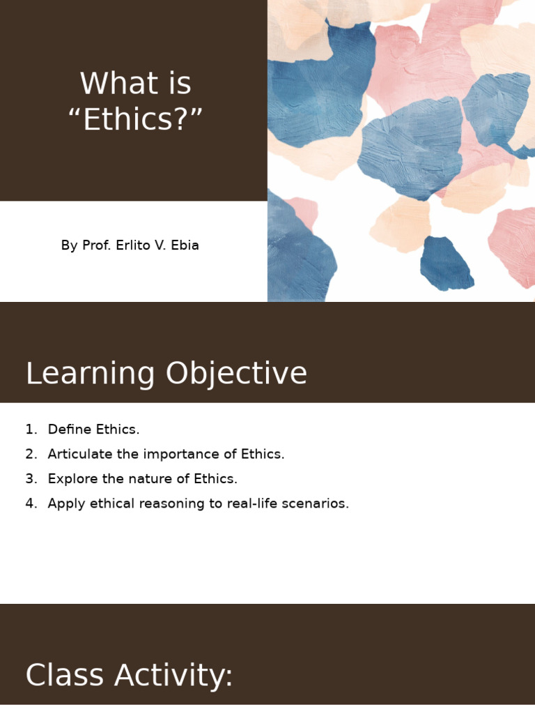 Topic No 2 The Concept Ethics | PDF