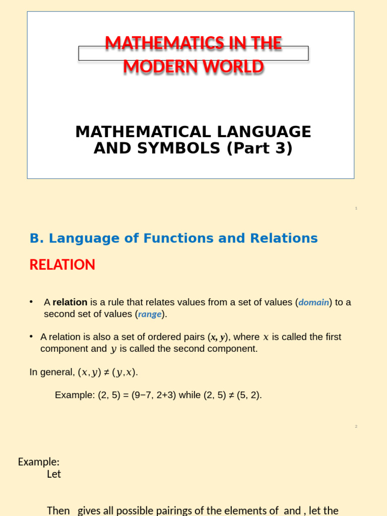 Module 2 Mathematical Language Symbols Part 3 2024 | PDF