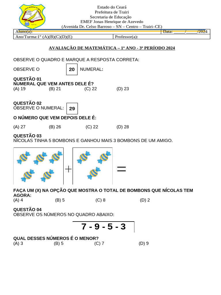 Av de Matematica A, B, C, D, e | PDF