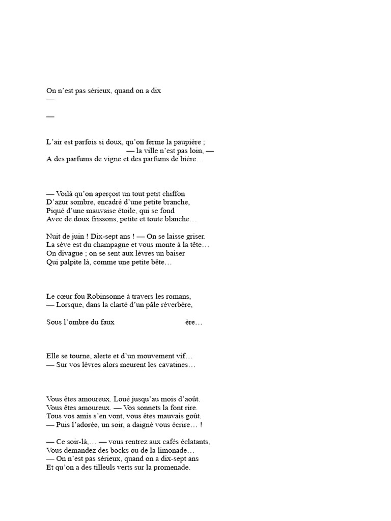 LL 1 - Roman - Rimbaud - Texte | PDF