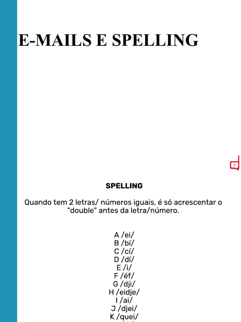 E-Mails e Ortografia em Inglês | PDF