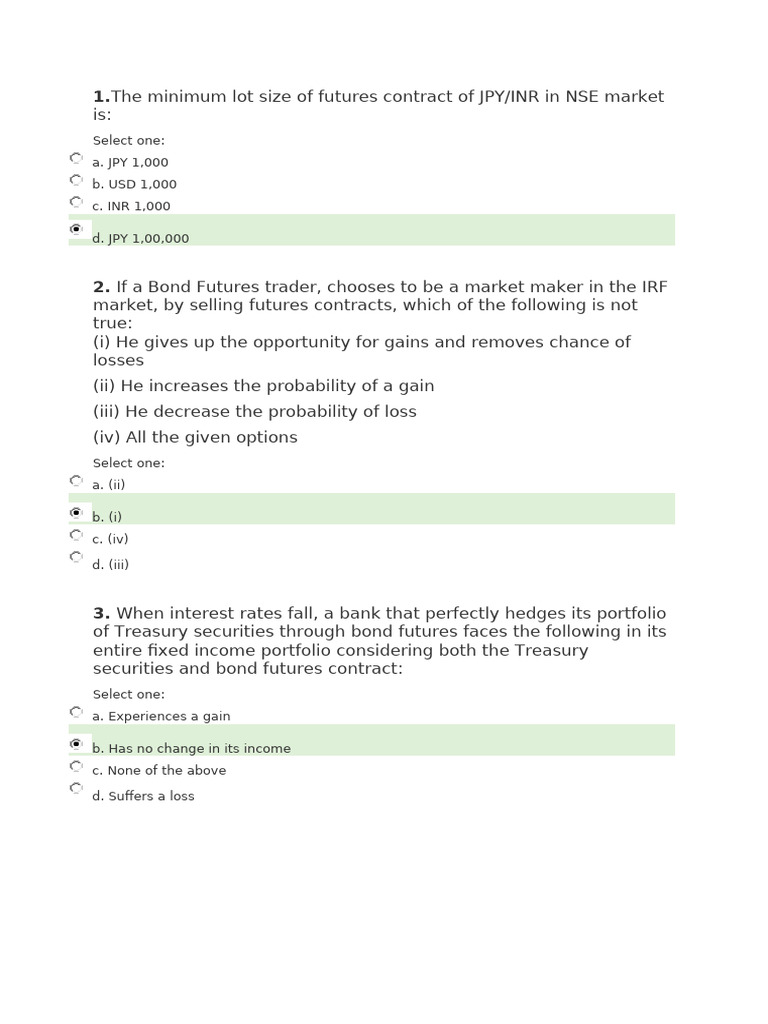 Treasury Management Nibm Module Iii Final Paper Attempt 2 | PDF