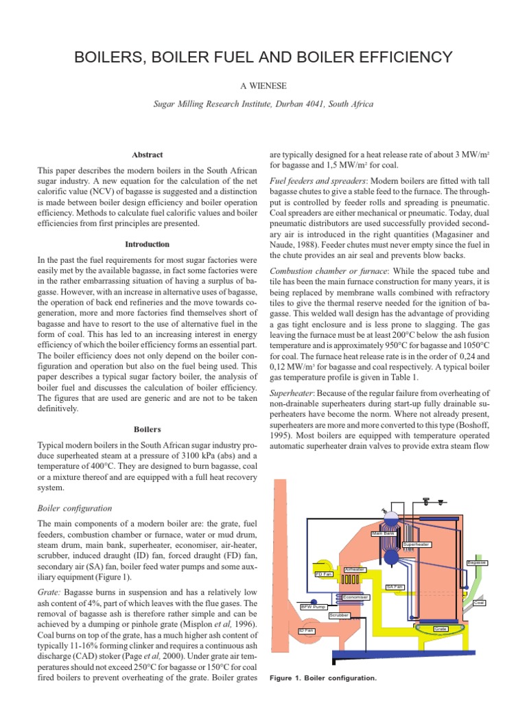 Boiler Efficiency in Sugar Industry | PDF | Boiler | Combustion
