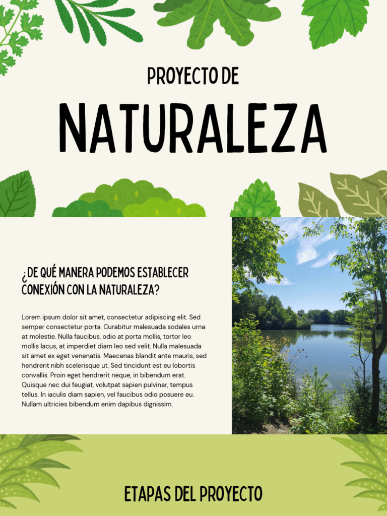 Presentación Proyecto Naturaleza Ciencia Plantas Orgánico Verde | PDF