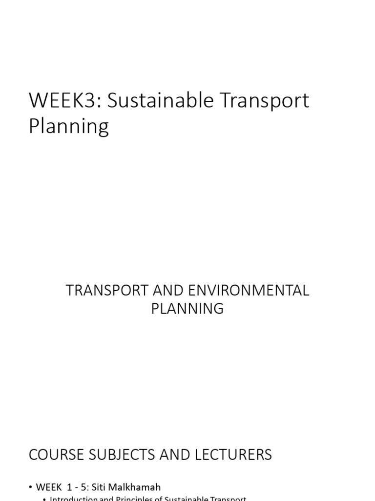 Sustainable Transport Planning 2022 (Enviromental Impact) | PDF
