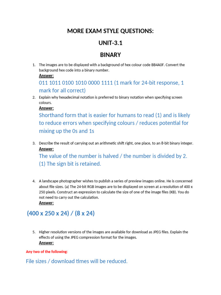 G9 quiz pdf byte computer architecture