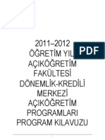 2011 12 AcikogretimProgramlariKilavuzu