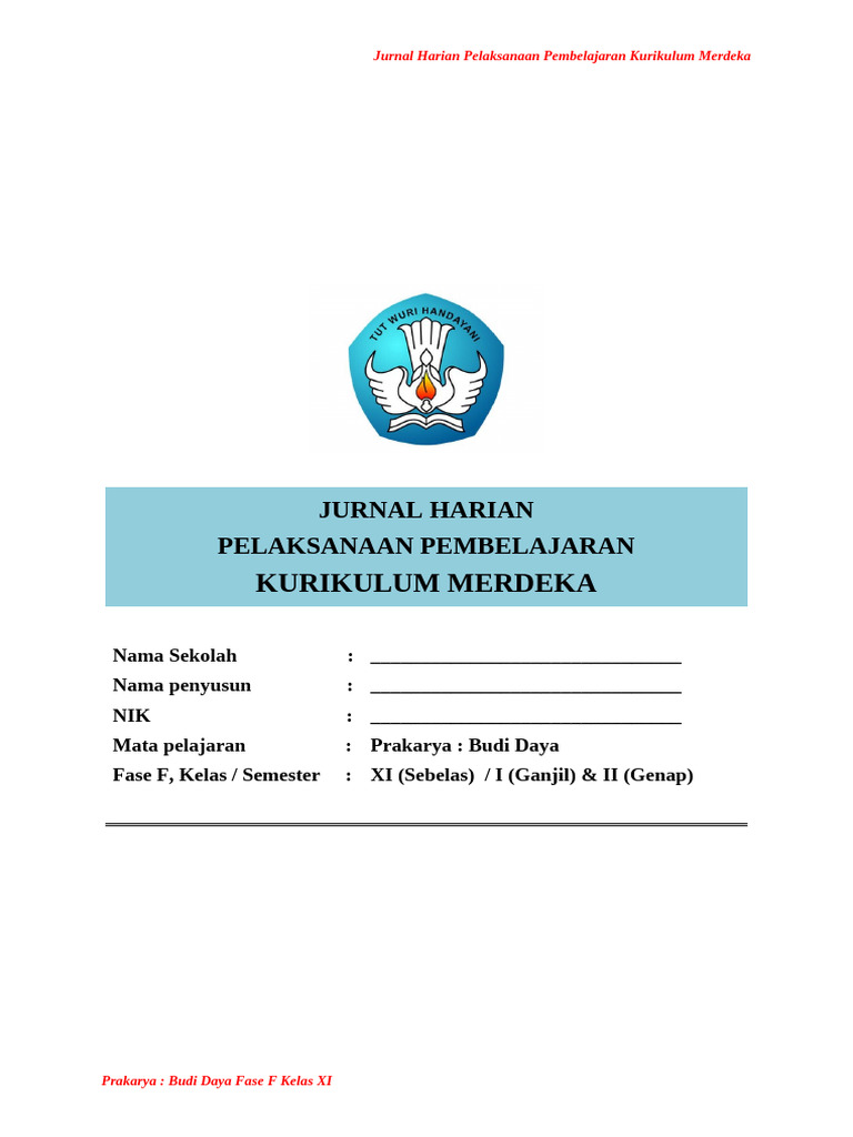 Jurnal Mengajar Harian Kurikulum Merdeka | PDF