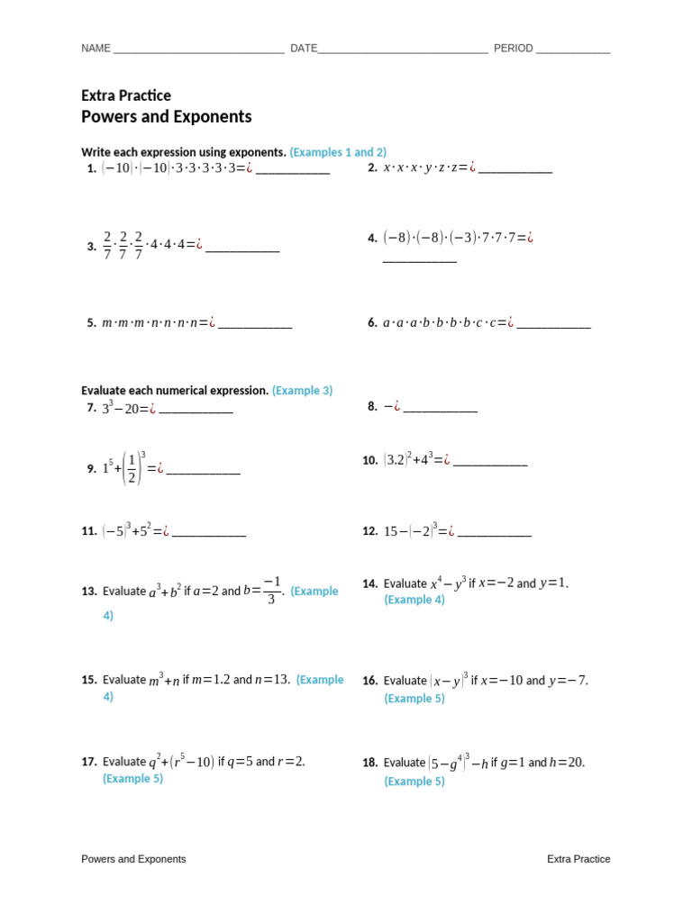Lesson 1-1 Extra Practice | PDF