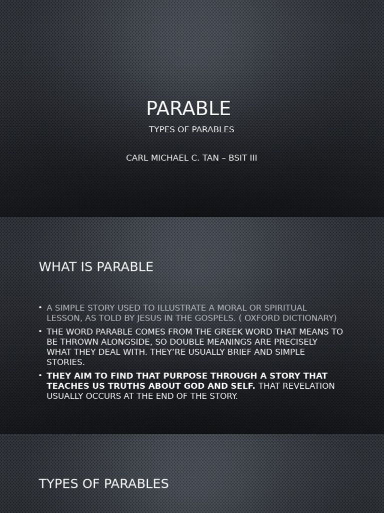 Parables Tan | PDF