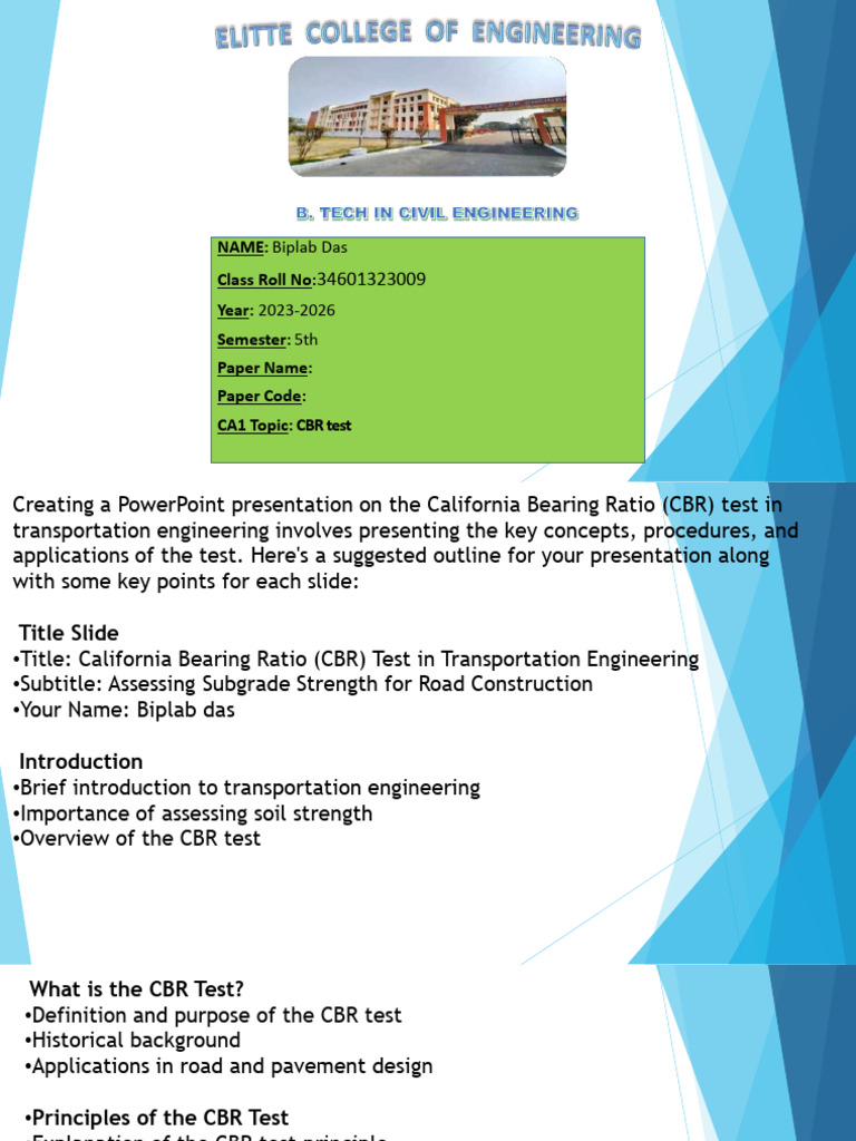 CBR Test in Transportation Engineering | PDF | Science & Mathematics ...