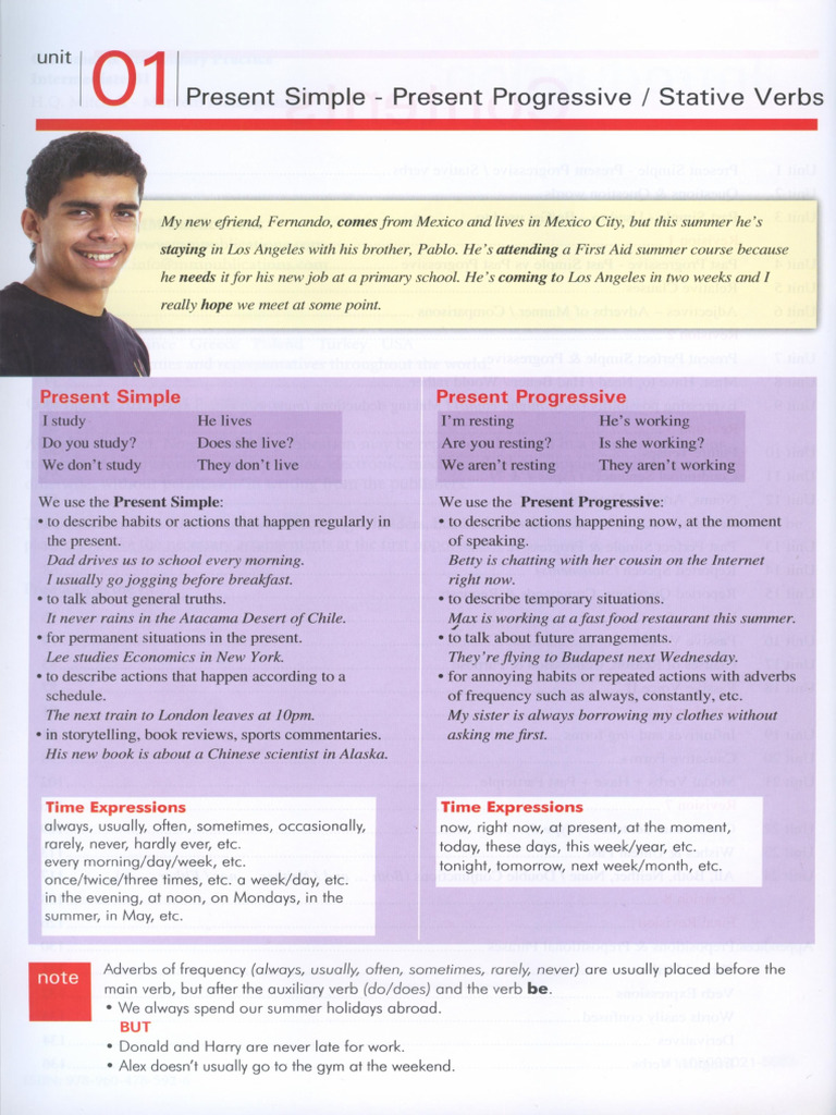 11 - Week 1 - Present Tenses | PDF