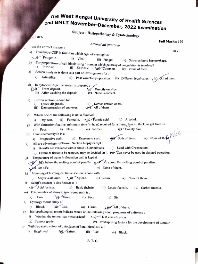 BMLT All Question (1) | PDF