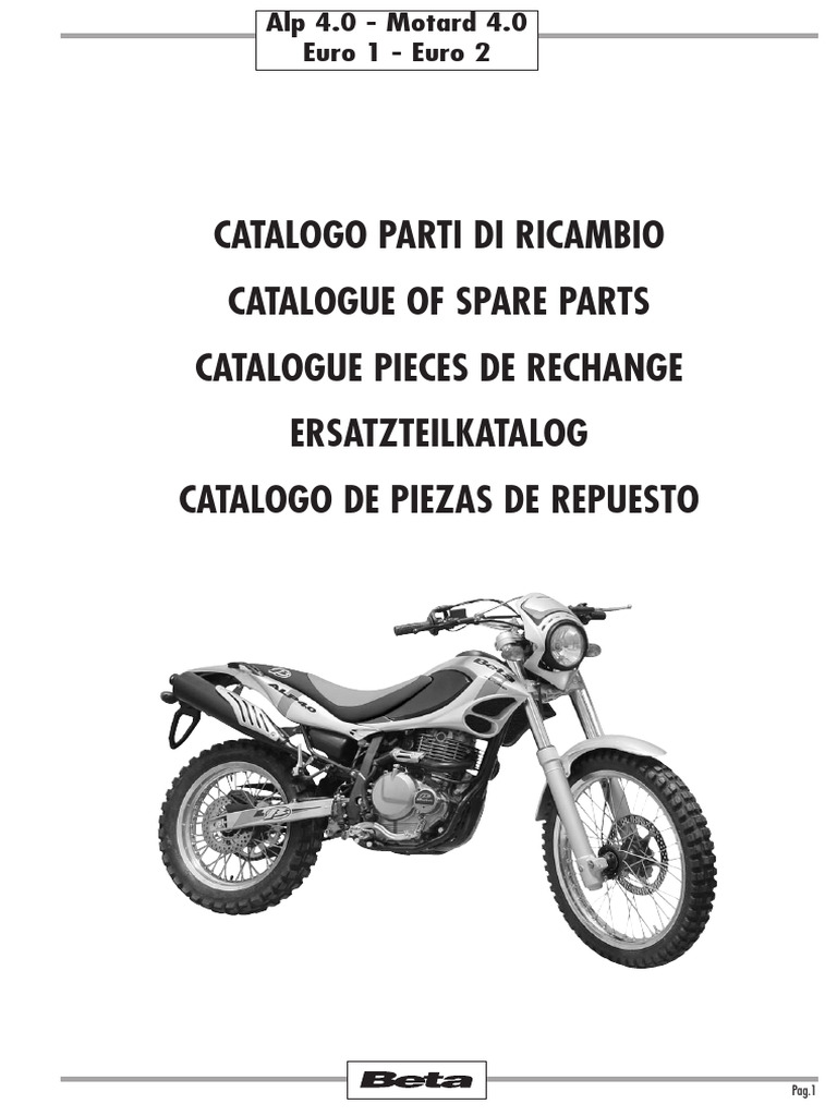 Alp 400 Beta Spare Parts Catalogue | PDF | Engines | Internal ...