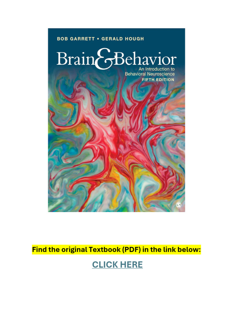Brain and Behavior An Introduction To Behavioral Neuroscience 5th