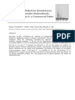 Validated LCMethod For Simultaneous Analysis of Tramadol Hydrochloride and Aceclofenac in A Commercial Tablet