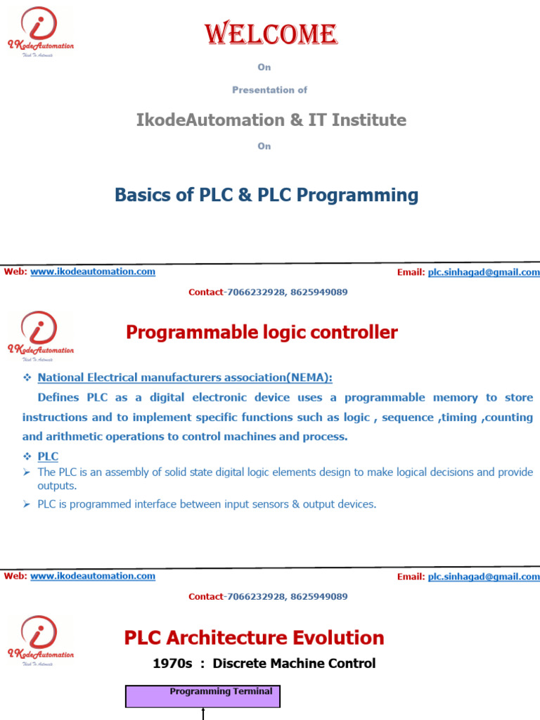 Basics of PLC Programming PDF | PDF