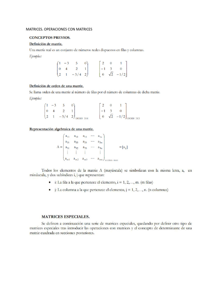 Matrices Introduccion | PDF