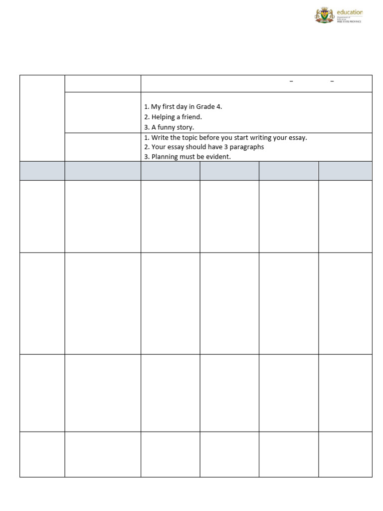 Task 2 Writing Grades 4-7 Final | PDF