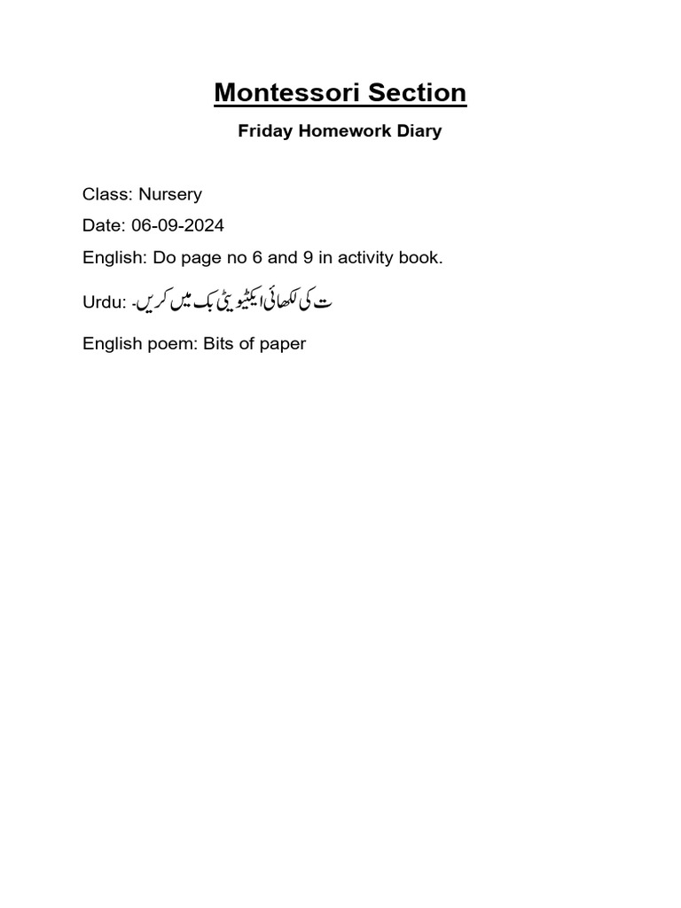 Friday Diary | PDF