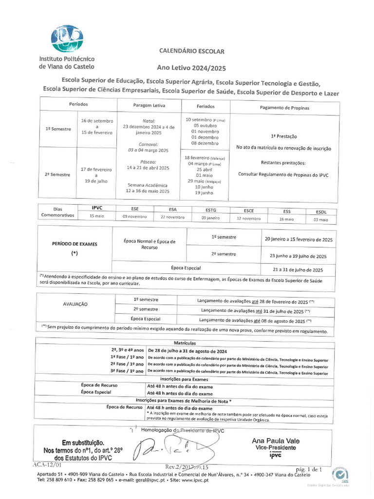 Calendario Escolar 2024 25 | PDF