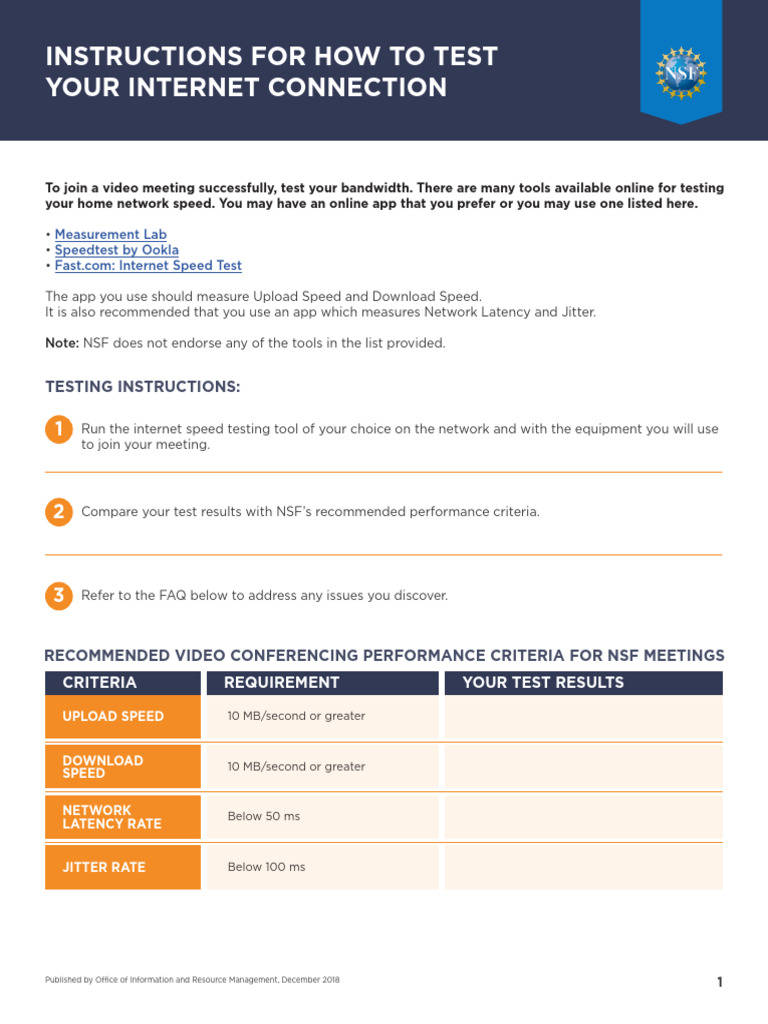 Test Your Internet Connection | PDF