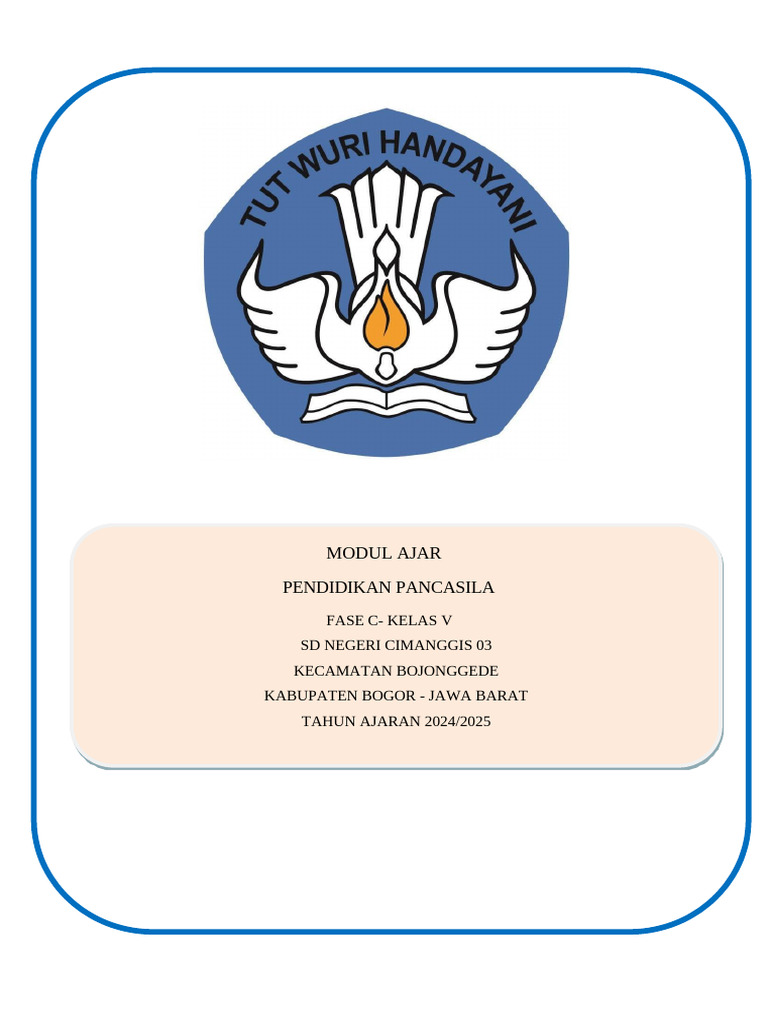 Modul Ajar Pendidikan Pancasila Bab 2 Kelas V | PDF