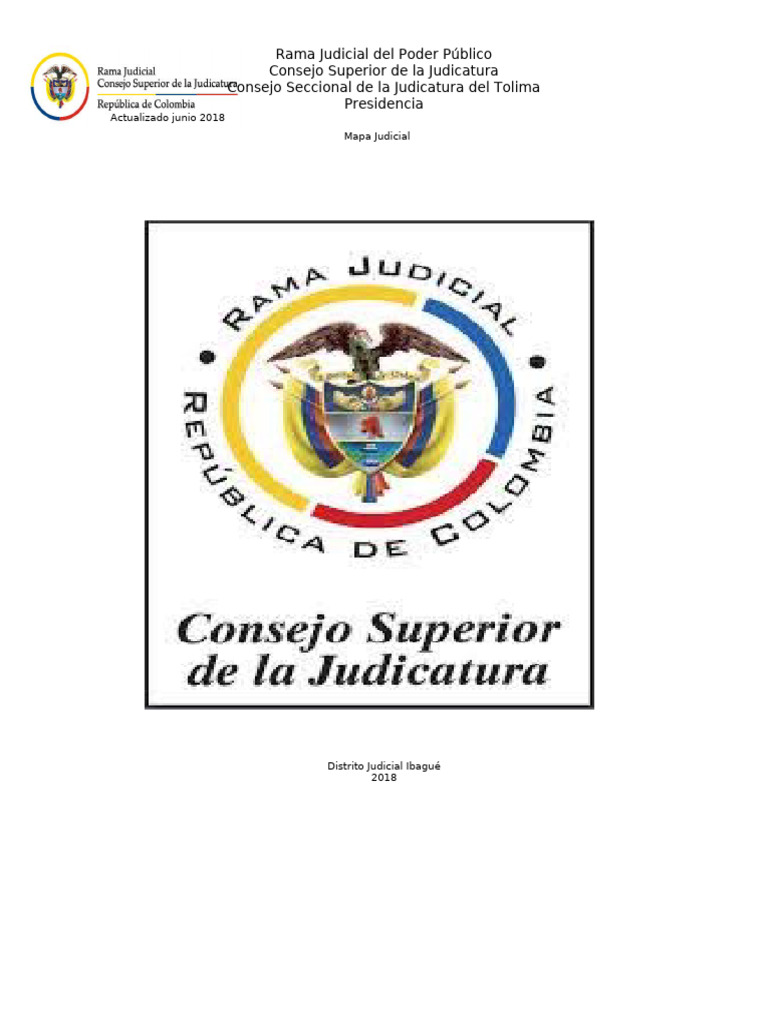 Mapa Judicial Con Corte Junio 2018 | PDF
