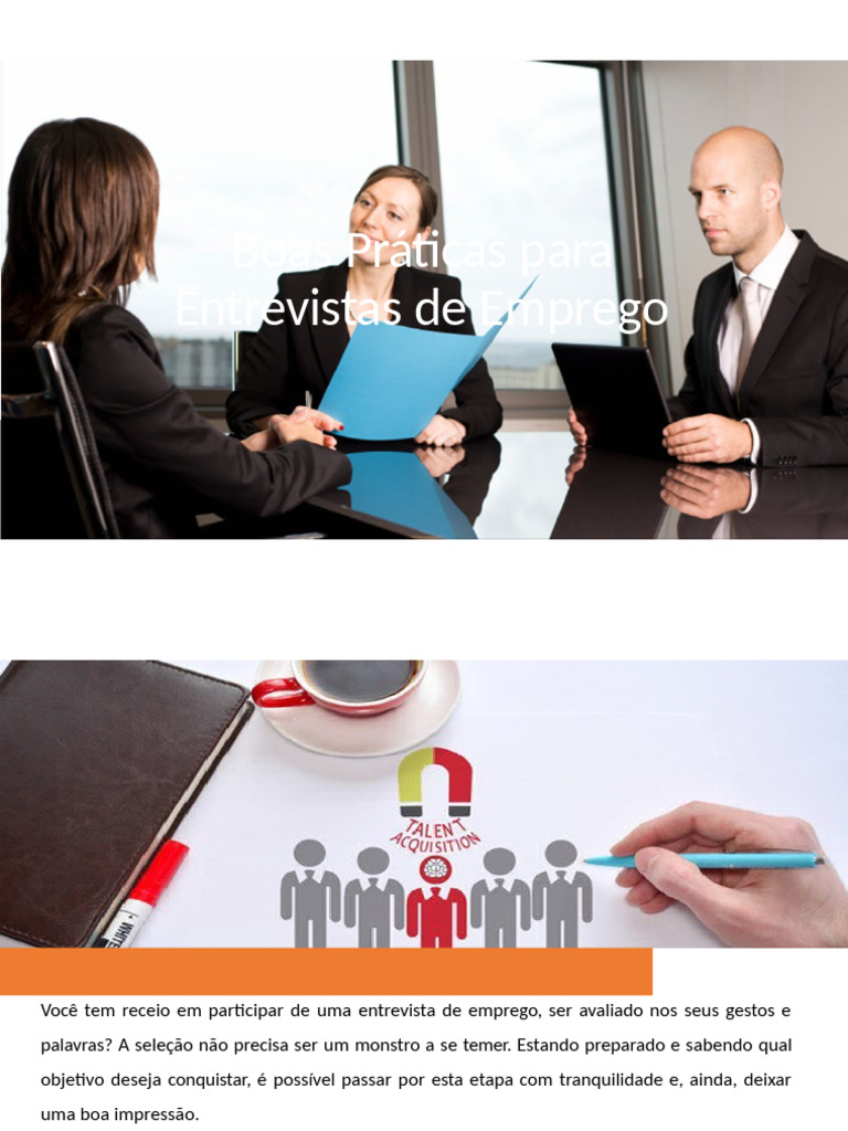 Mini Curso - Boas Práticas para Entrevistas de Emprego | PDF