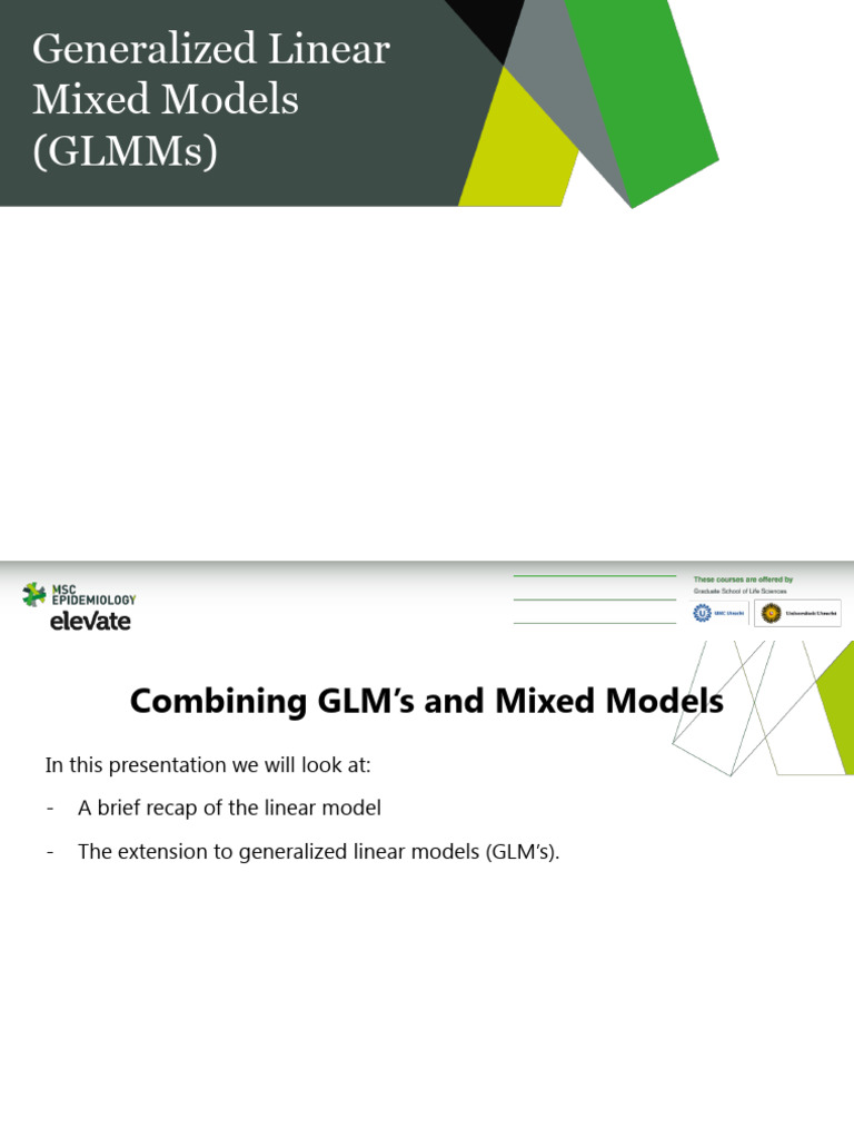 Introduction to GLMMs and Applications | PDF | Linear Regression ...