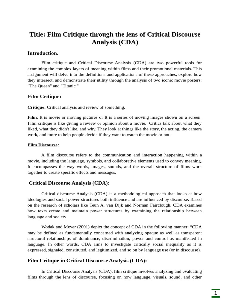 CDA Assignment | PDF