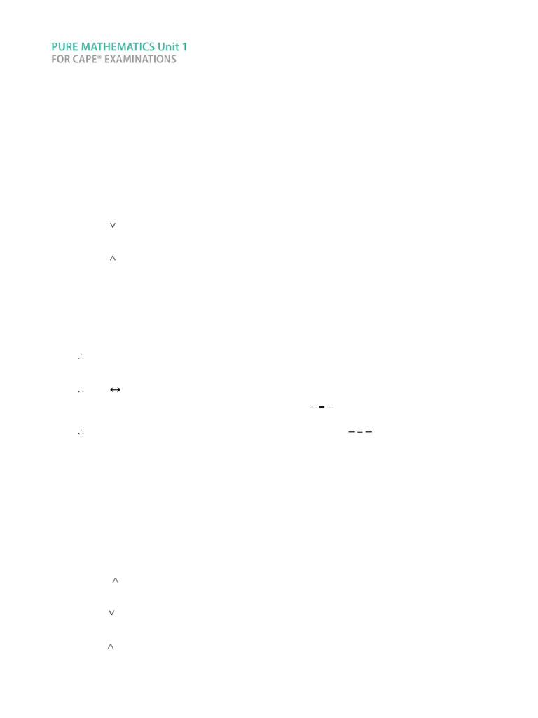 Answers For Pure Mathematics Unit 1 For CAPE EXAMINATIONS | PDF