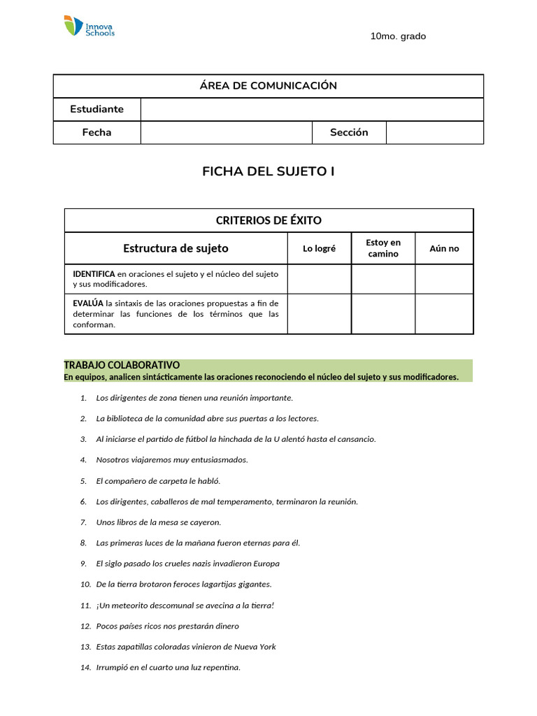 Ficha Estudiante | PDF