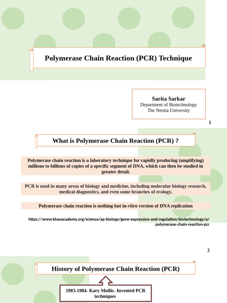 PCR Techniques | PDF