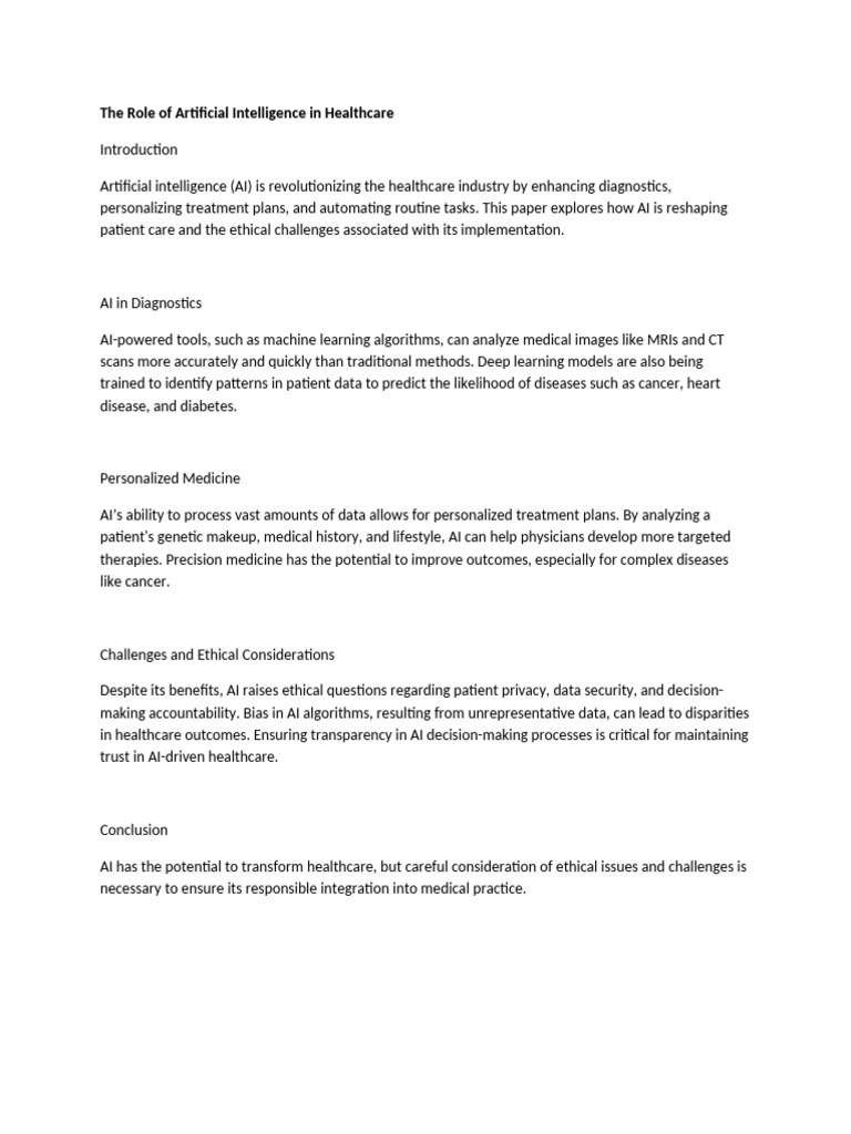 IMPORTANCE OF ARTIFICIAL INTELLIGENCE IN HEALTHCARE RESEARCH PAPER PDF visual data 3