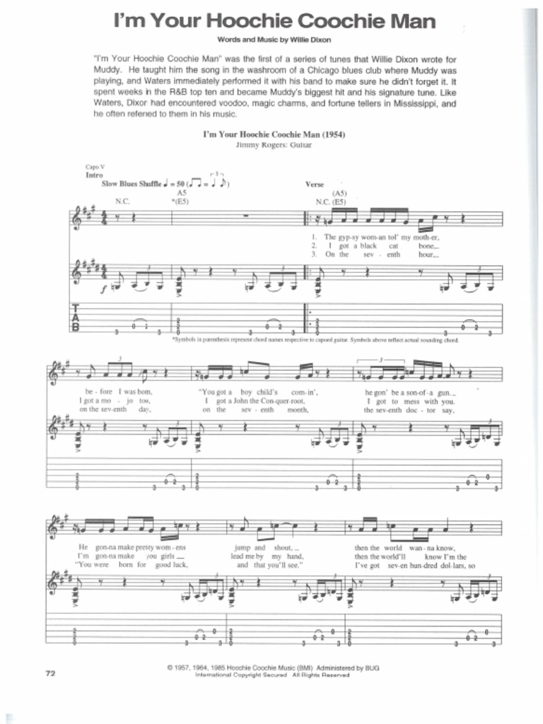 P072 - I'm Your Hoochie Coochie Man | PDF