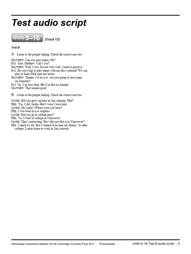 IC5 Intro T9to16B Script | PDF