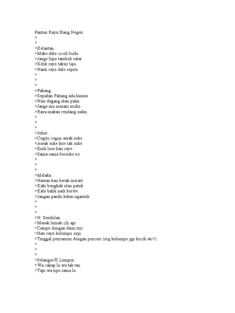 Pantun Raya Slang Negeri Pdf