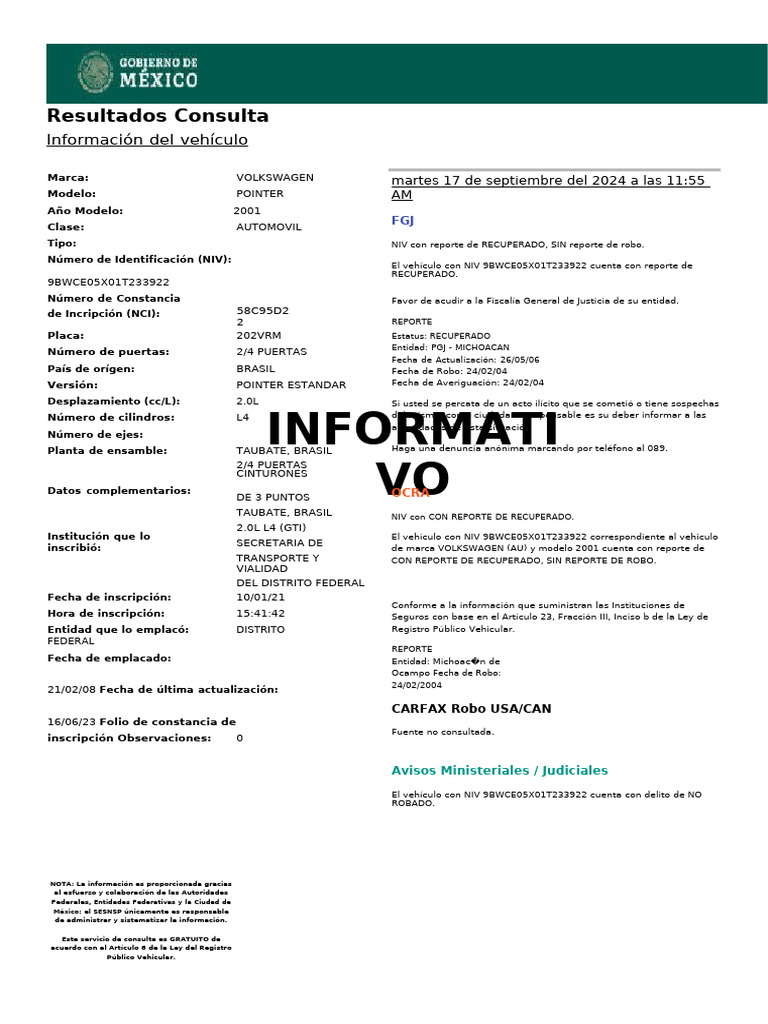 REPUVE | PDF