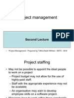 Second Lecture: Project Management - Prepared by T.Mina Nadir William - BSTC - 2010