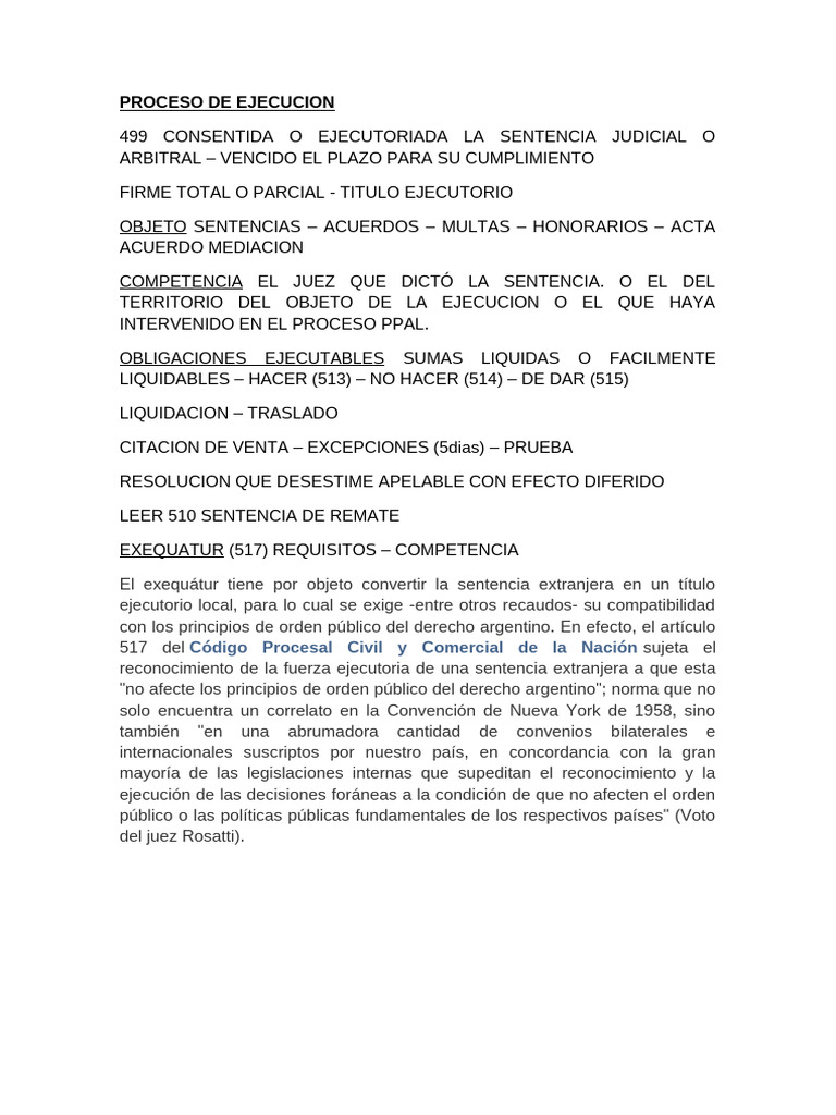 Proceso de Ejecucion de Sentencia 31.5.24 | PDF