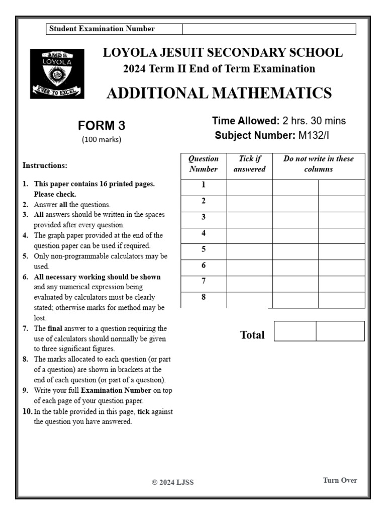 Form 3 End of Term | PDF