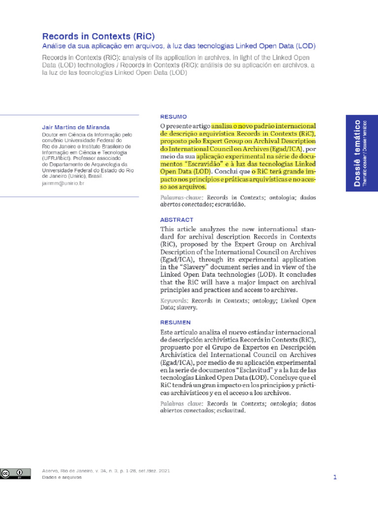 RiC e Linked Open Data em Arquivos | PDF | Rede mundial de computadores ...