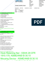 Inspection Sheet Cranes